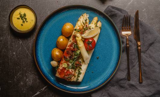 Oder vegetarisch? - Gratinierter Spargel 