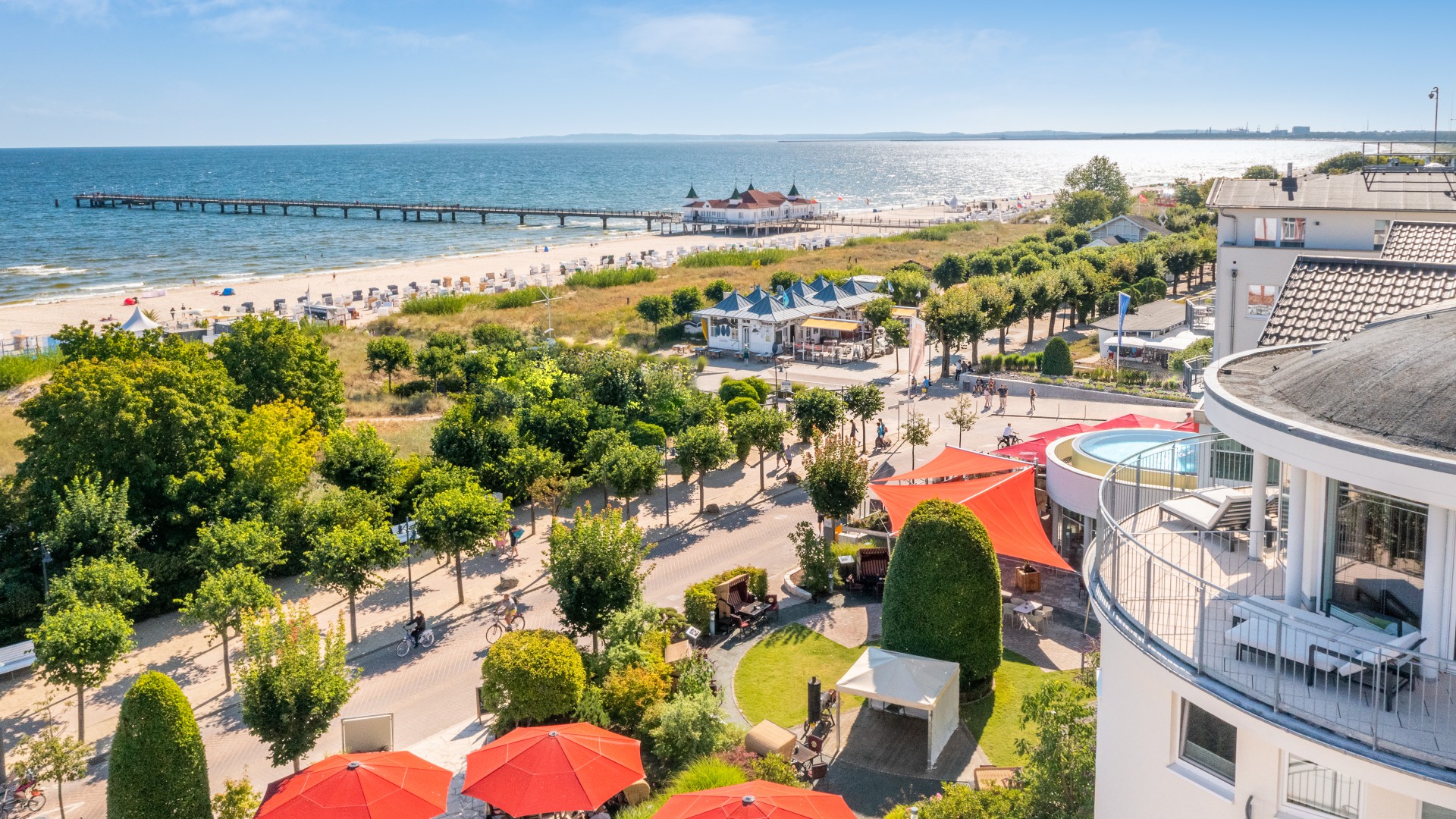 Hotel Das Ahlbeck Blick auf den Strand