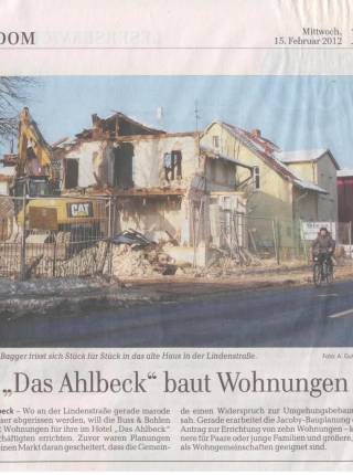 DAS AHLBECK baut Wohnungen Symbolfoto