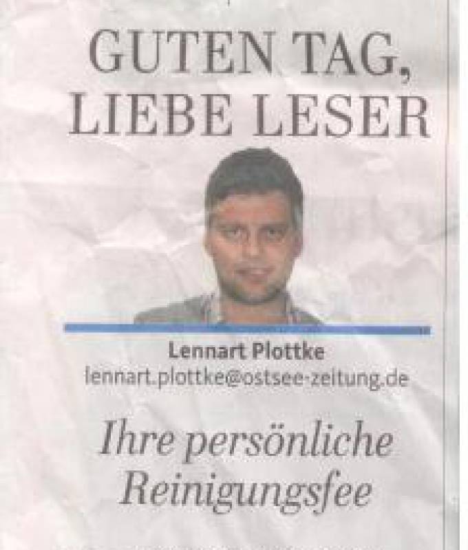 DAS AHLBECK in der Ostsee-Zeitung Symbolfoto