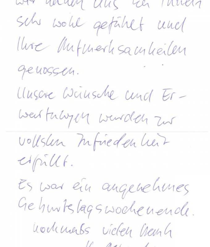 Vielen Dank an DAS AHLBECK-Team Symbolfoto