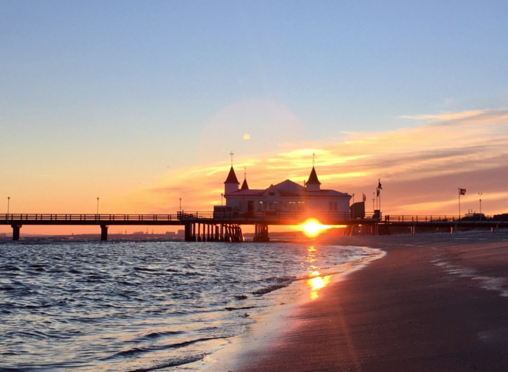 Ahlbecker Seebrücke Sonnenuntergang